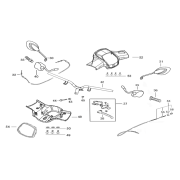 Lenkungsteile AGM Star50 cremegrau
