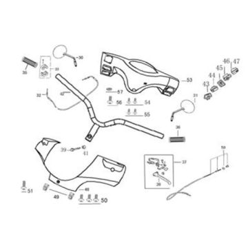 Lenker - Lenkerteile Berini Sprint 50 4T AC Braun