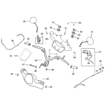 Lenkungsteile China Classic S schwarz