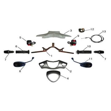 Lenkungsteile China GT rosa