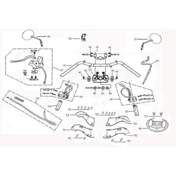 Lenkteile China Joy Anthrazit mattiert