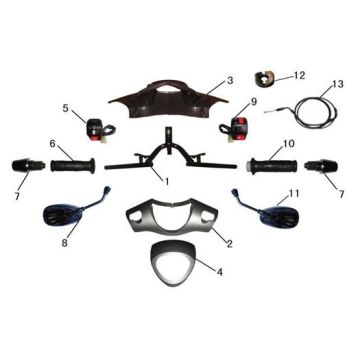 Lenkteile China LX weiß