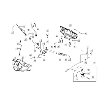 Lenker - Lenkerteile Kymco Like 50 4T AC DunkelGrau