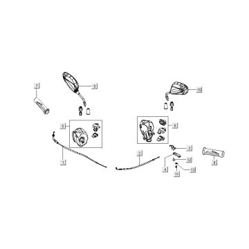 Lenkungsteile Kymco Nexxon 4-Takt dunkelgrau