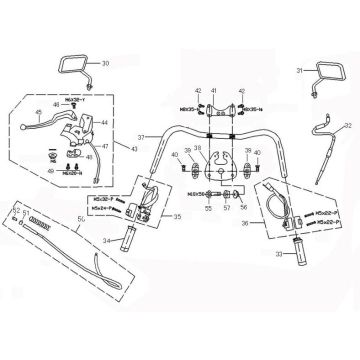 Lenkungsteile Neco Borsalino Oro mattrot