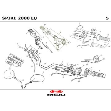 Lenker - Lenkerteile Rieju Spike 50 2T LC Blau 2001