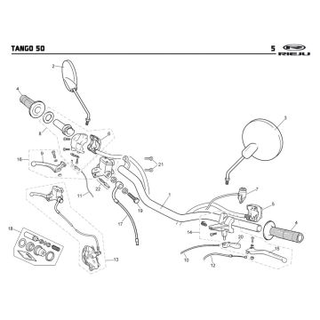Lenkungsteile Rieju Tango grün 2009 2-Takt