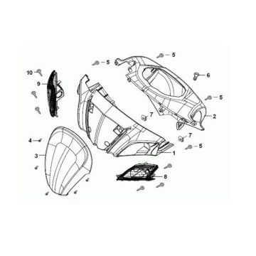Lenkerverkleidungen - Blinker Vorderseite Generic Cracker 50 2T AC Schwarz 2010 25km/h