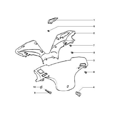 Lenkerverkleidungen Piaggio Zip 2000 50 2T AC midnight Blau 222/A