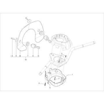 Lenkgetriebe Vespa Lxv 25km 4-Takt-2-Ventil