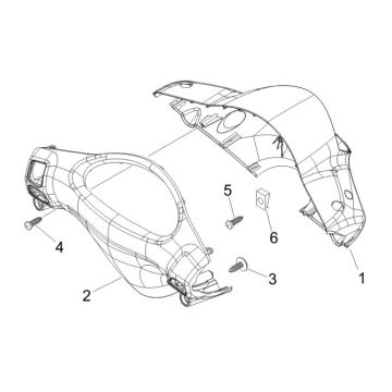 Lenkerverkleidungen Piaggio Fly 50 2T AC