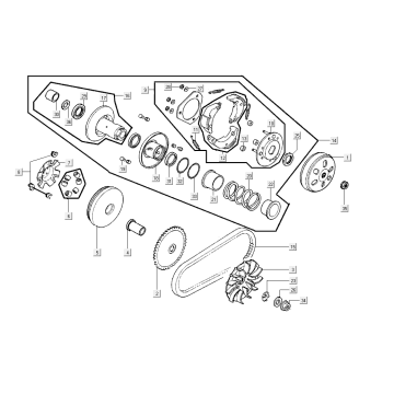 Kupplung Kymco Super8 Street 50i E4 Mattgrau