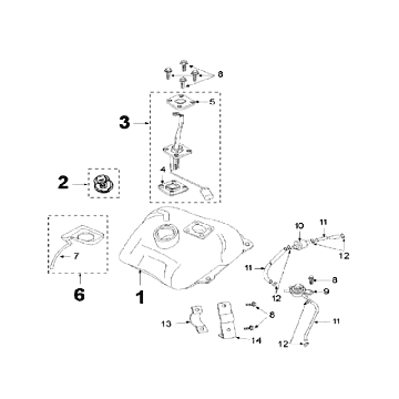 Benzintank - Kraftstoffpumpe Peugeot V-Clic 50 4T AC lichtblau