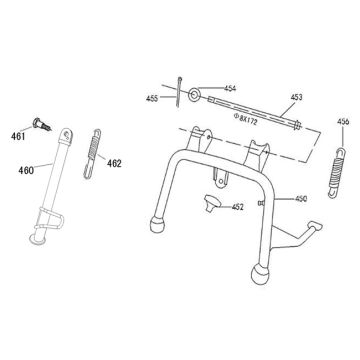 Haupständer mit China-Reißverschluss