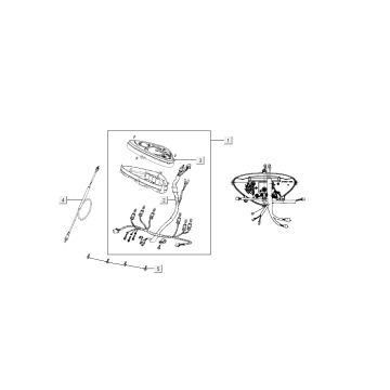 Countercockpit Kymco Super 8 4-Takt (2007-2009) Rot schwarz