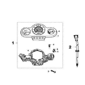 Theke - Cockpit Peugeot Speedfight 2 LC silber