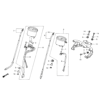 Tacho - Cockpit Honda MTX 50