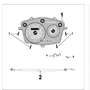 Theke Peugeot Kisbee RS Weiß