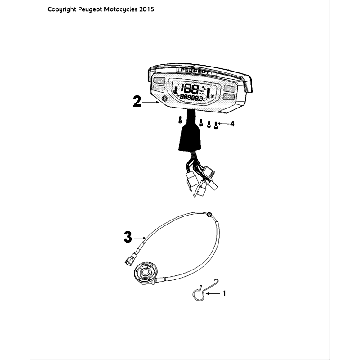 Theke Peugeot Speedfight 4 LC schwarz/blau