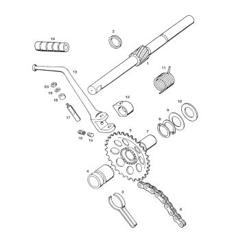 Kickstartmechanisme Tomos FLEXER 2001