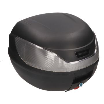Topcase 32 Liter schwarz mit weißer Reflexion Universal Aplus