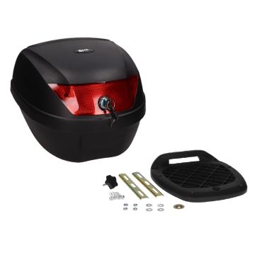 Topcase mit Schnellwechselplatte 28 Liter schwarz DMP