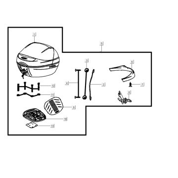 Topcase AGILITY 16+ 4T 200i Matt Metallic Hellblau