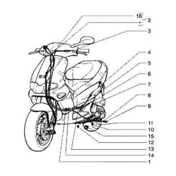 Gaszug - Hinterer Bremszug Gilera Runner FXR 180 2T LC