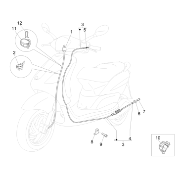 Piaggio Fly 125 4-Takt-3V IE E3-Getriebe