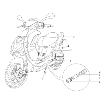 Gaszug Piaggio NRG Power DD 50 2T LC 2007-2017