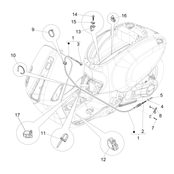 Bremszug Vespa Sprint 50 4T IGET 3V AC Euro 5