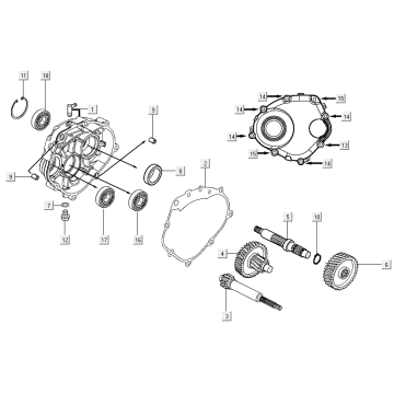 Endgetriebe Kymco Xciting 500R EVO