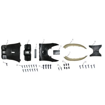 Trittbrett - Legshield Lintex HT50QT-39 4-Takt