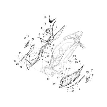 Piaggio Medley 125 4T IE ABS E4 2016-2019 Trittbrett (EMEA)