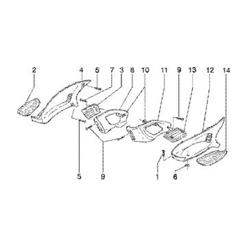 Trittbretter Gilera Runner 180cc FXR 2-Takt