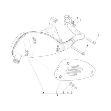 Auspuff Vespa Sprint 25km 4-Takt 2-Ventil