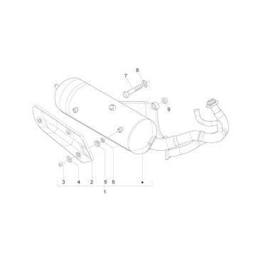 Auspuff Piaggio Zip 2000 2-Takt AC