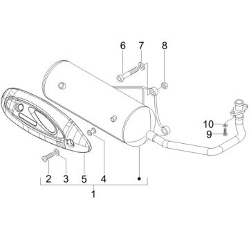 Auspuff Piaggio Fly 4-Takt