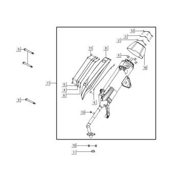 Auspuff AGILITY 16+ 4T 125 Matt Metallic Silber