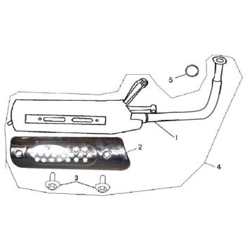 Auspuff AGM LX 50 4T AC Schwarz