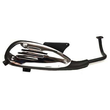 Auspuff China GY6 50cc 4-Takt Modell China LX) Doppelstoßdämpfer VX/VX50S/Riva/Napoli/Benson/Touring/Toscana/Lux/VXL/RL/Azzuro/Rimini/Delphi/GTS/Sourini/Felice Silex