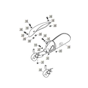 Auspuff Aprilia Mojito Custom 50 2T AC (Piaggio motor) 2004-2010