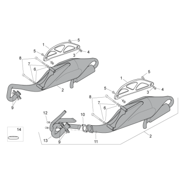 Auspuff Aprilia SR 50 H2O ie+Vergaser 2004-2009