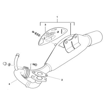 Auspuff Beta Ark-K LC blau 2004 2-Takt-partsproduct-Uitlaat-Beta-Ark-k-LC-blauw-2004-2-takt
