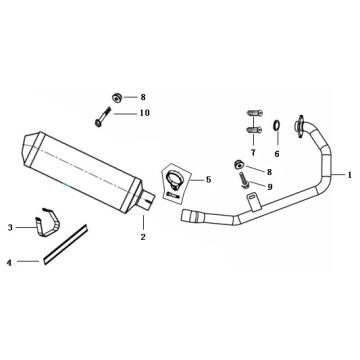Auspuff China Strada 50 4T AC