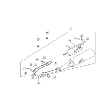 Auspuff Kymco Activ 4-Takt Silber