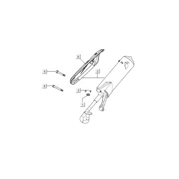 Auspuff Kymco Agility 10' 4-Takt sportliches Blau