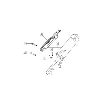 Auspuff Kymco Agility 12' 4-Takt Silber