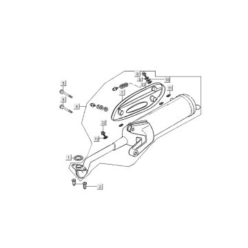 Auspuff Kymco Filly 4-Takt Silber