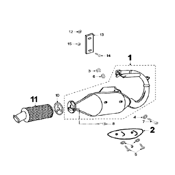 Auspuff Peugeot Speedfight 2 AC Schwarz